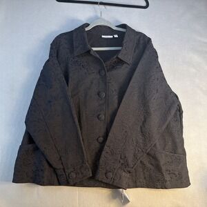 Croft & Barrow Blazer Plus Size 3x, Cotton Blend, Textured, Button-Down, NWT